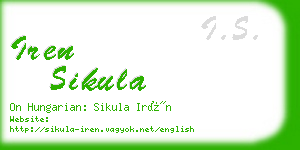 iren sikula business card